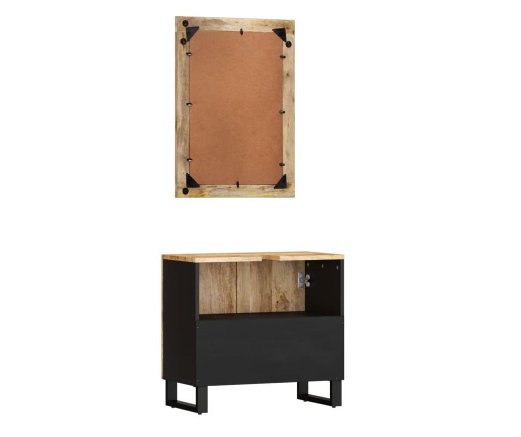 Set kupaonskog namještaja od punog drva manga, 2 komada - 4