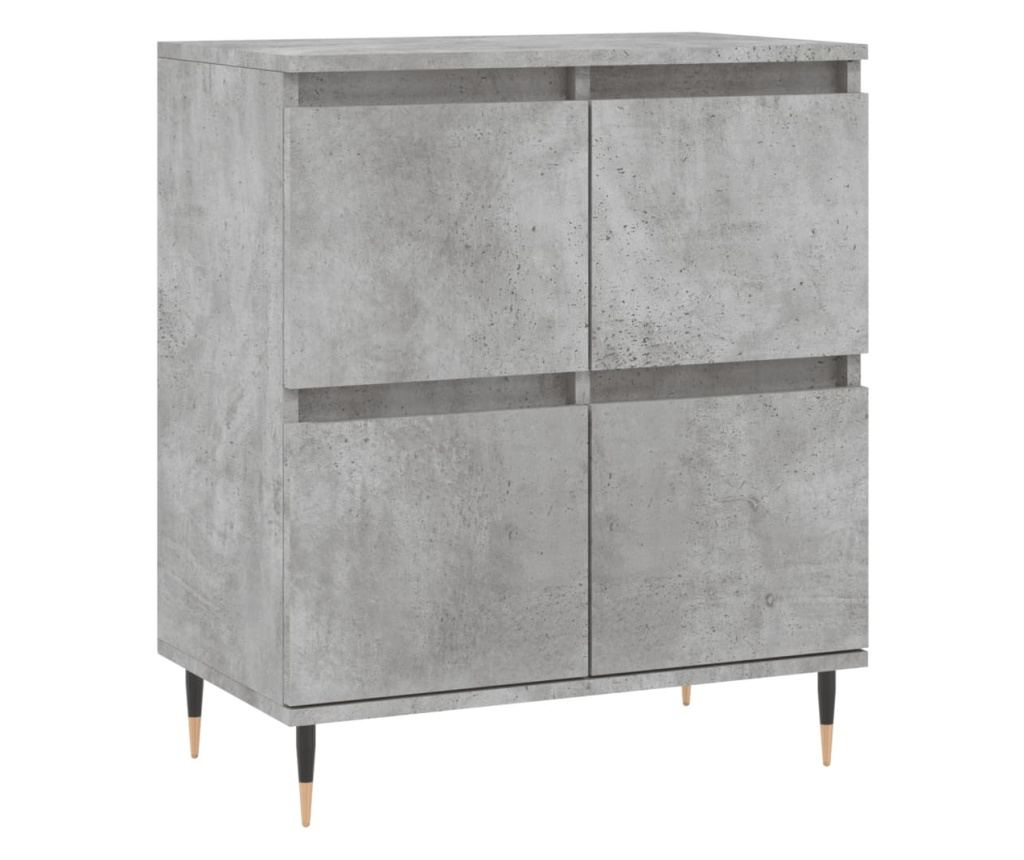 Komoda, 2 komada, betonsko siva, konstruirano drvo - 5