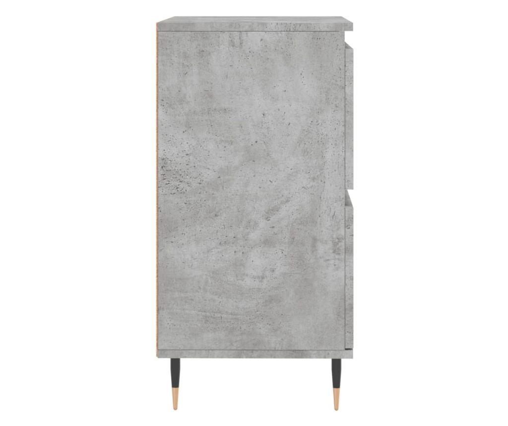 Komoda, 2 komada, betonsko siva, konstruirano drvo - 7