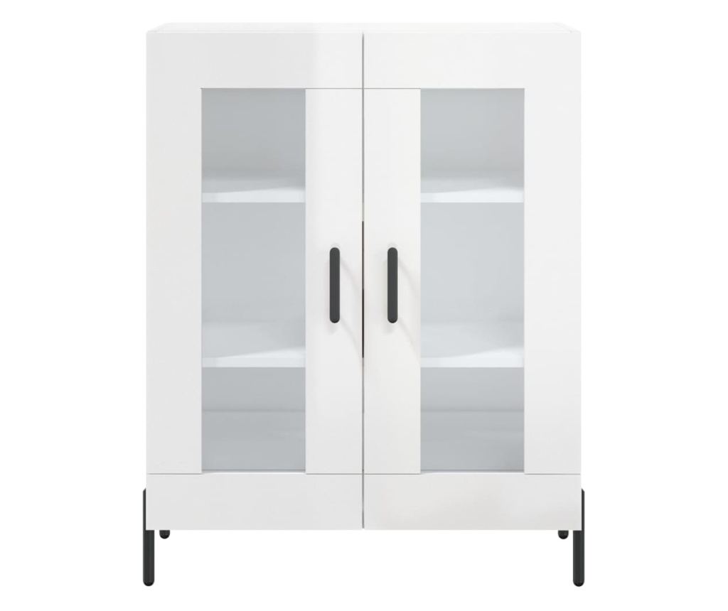 Visoka ormar, bijela visokog sjaja, 69,5x34x180 cm, kompozitno drvo - 8