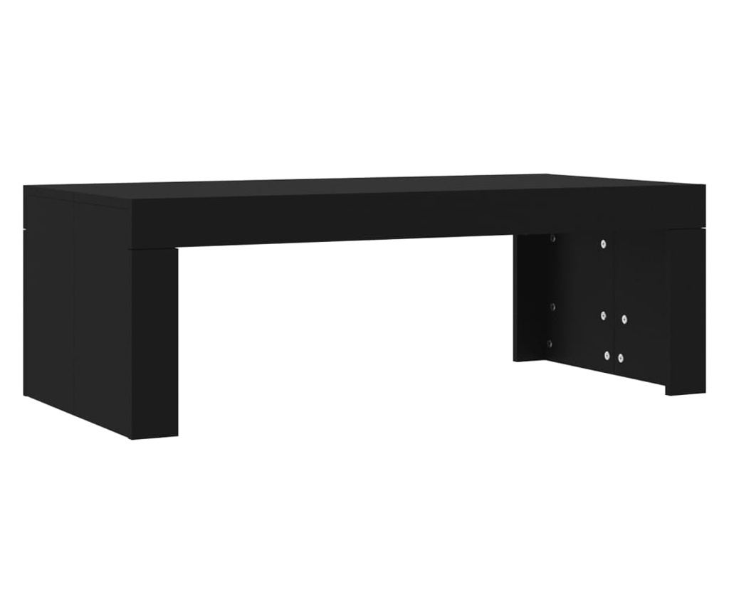 Klub stol, crni, 102x50x36 cm, konstruirano drvo - 2