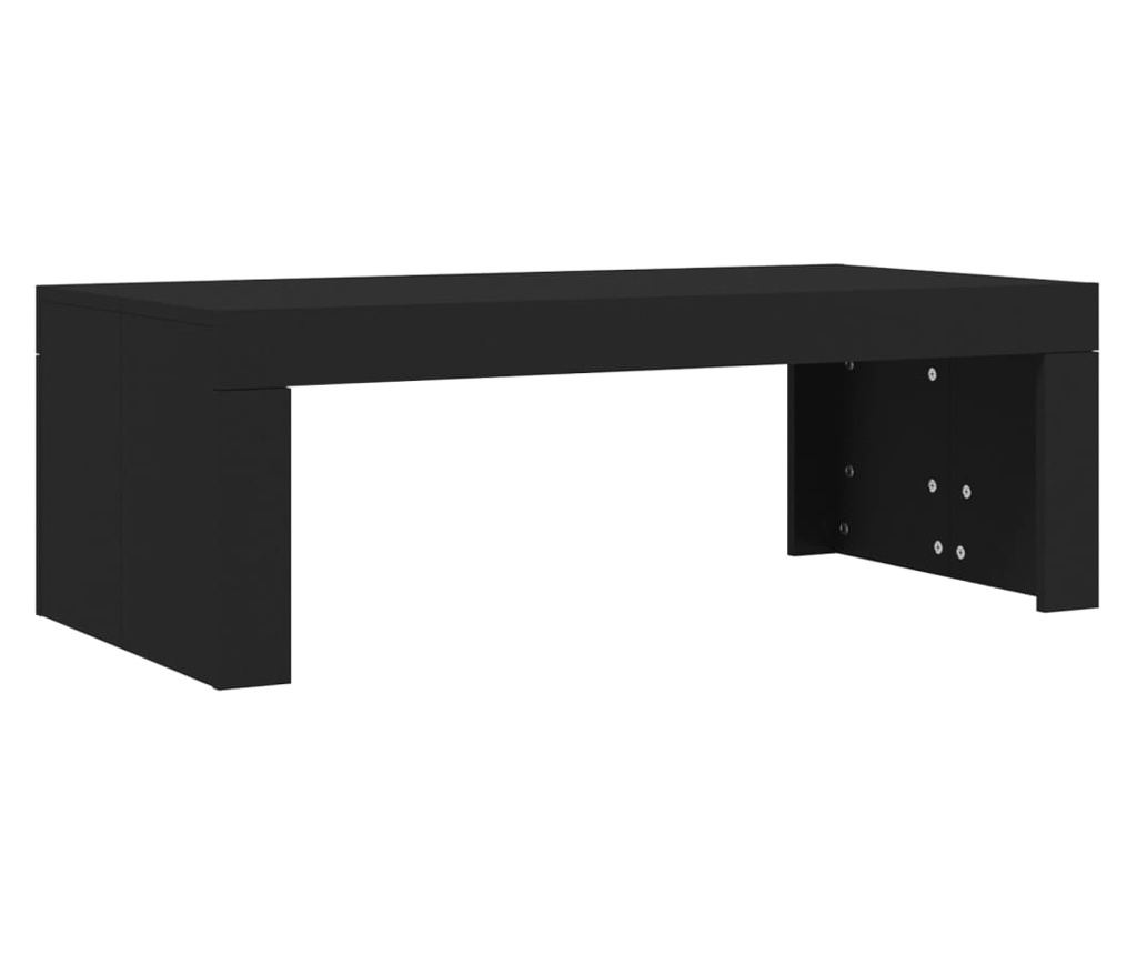 Klub stol, crni, 102x50x36 cm, konstruirano drvo - 6