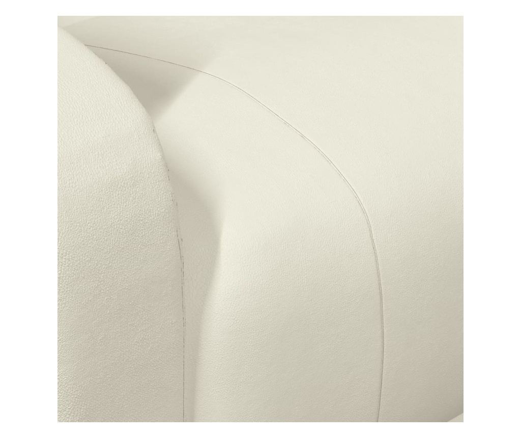 Zložljiv fotelj s dvigom, krem, ekološka usnja - 8