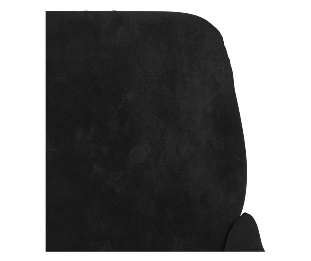 Диван, черен, 108x79x79 см, кадифе - 6