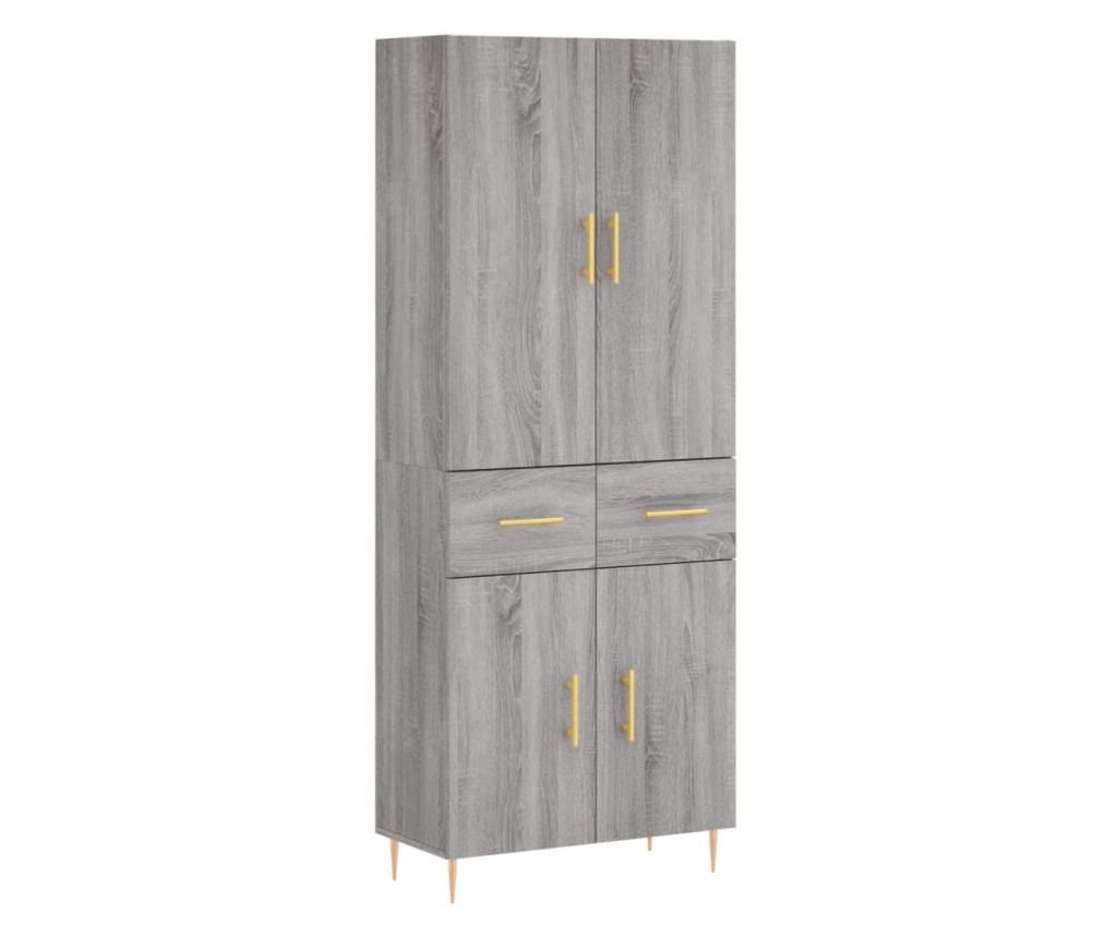 Visoki ormar, sonoma siva, 69,5x34x180 cm, kompozitno drvo - 2