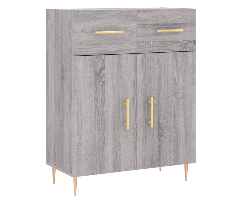 Visoki ormar, sonoma siva, 69,5x34x180 cm, kompozitno drvo - 7