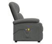 Masazni fotelj z nagibom in dvigom, temno siva, tekstil thumbnail 4