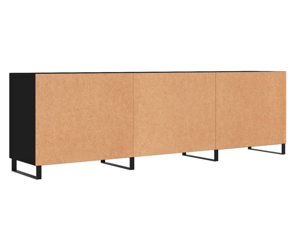 TV komoda, crna, 150x30x50 cm, kompozitno drvo - 8