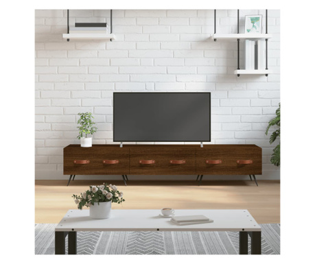 Dulap TV, stejar maro, 150x36x30 cm, lemn prelucrat
