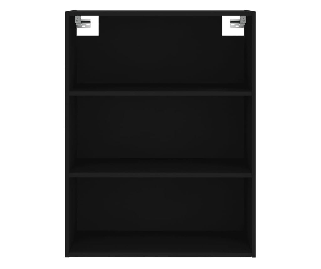 Visoka crna komoda, 69,5x34x180 cm, kompozitno drvo - 6