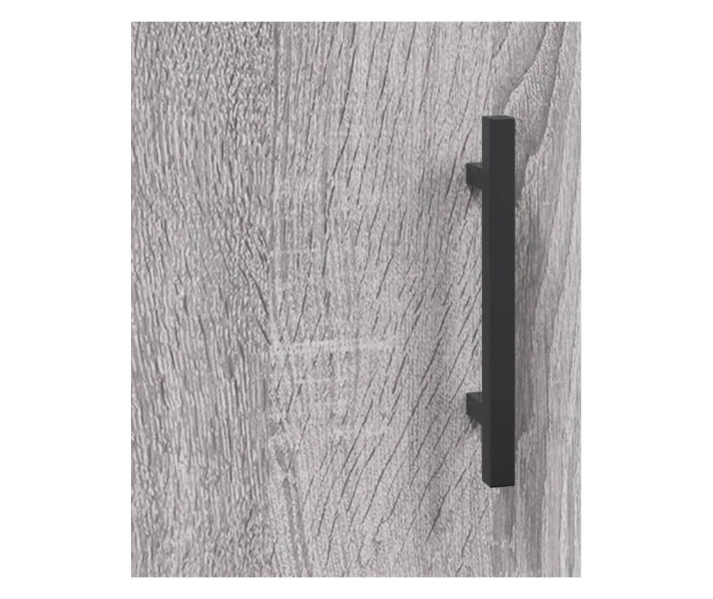 Visoki ormarić, sonoma siva, 69,5x34x180 cm, kompozitno drvo - 10