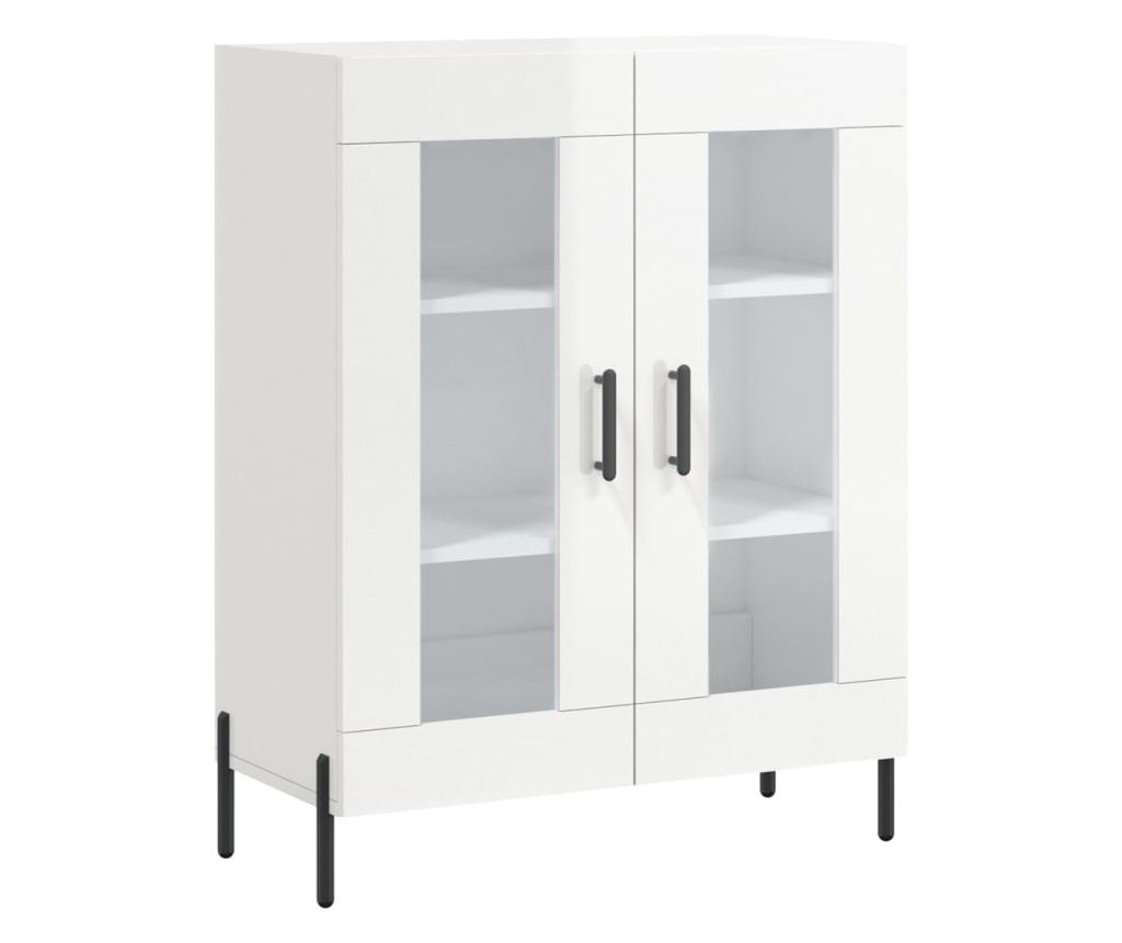 Visoka ormar, bijela visokog sjaja, 69,5x34x180 cm, kompozitno drvo - 7