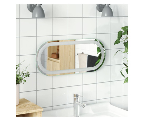 Oglindă de baie cu LED, 60x25 cm, ovală