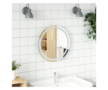 Oglindă de baie cu LED, 50 cm, rotundă