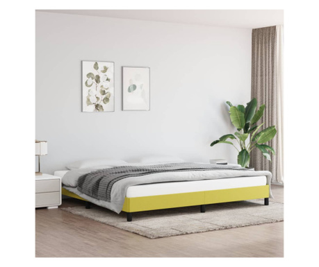 Cadru de pat, verde, 200x200 cm, material textil