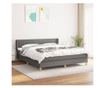 Boxspring krevet s madracem, tamnosiva, 180x200 cm, tekstil thumbnail 1