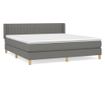 Boxspring krevet s madracem, tamnosiva, 180x200 cm, tekstil thumbnail 2