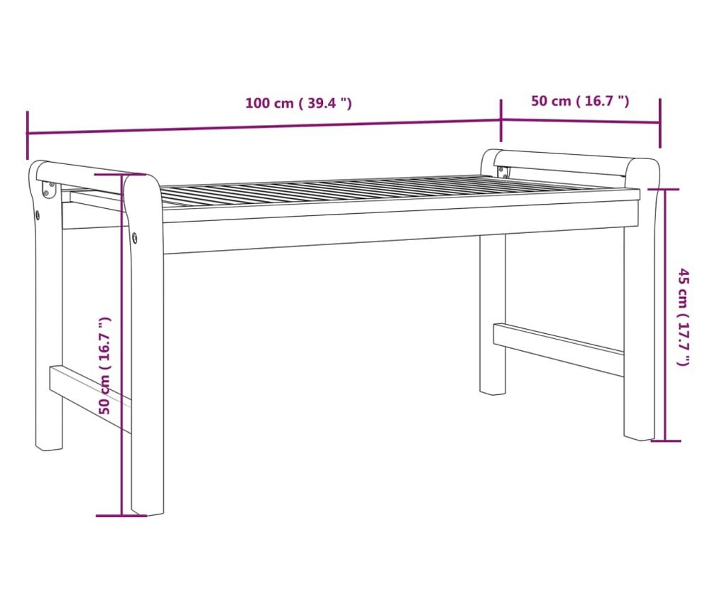 Градински комплект с възглавници, 5 части, масивно акациево дърво - 10