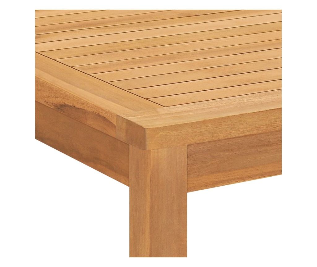 Комплект градински мебели, масивна тикова дървесина, 5 части - 10