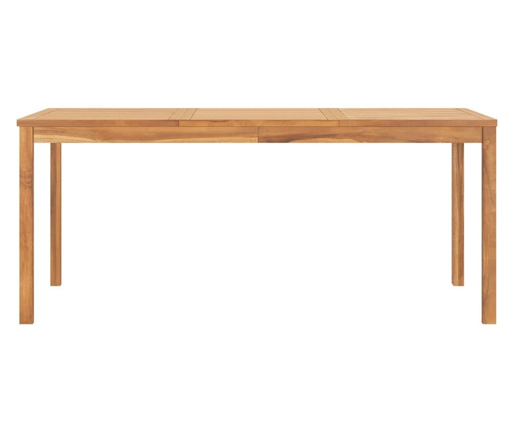 Комплект градински мебели за хранене, масивна тикова дървесина, 5 части - 9