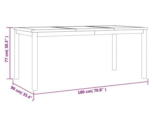 Градински комплект, Масивно тиково дърво, 5 части