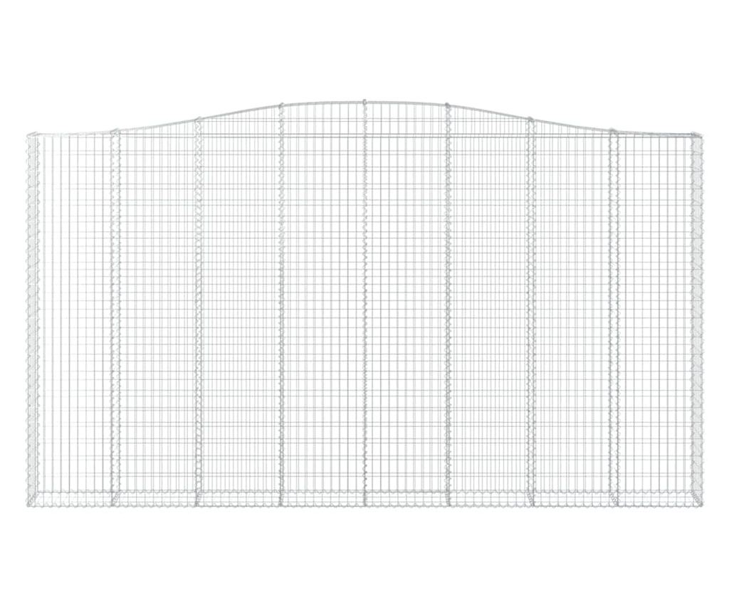 Габионни кошници извити, 6 бр., 400x30x220/240 см, поцинковано желязо - 4