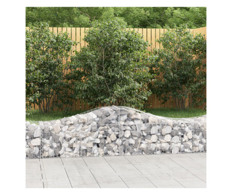 Coșuri gabion arcuite 5 buc, 200x50x40/60 cm, fier galvanizat