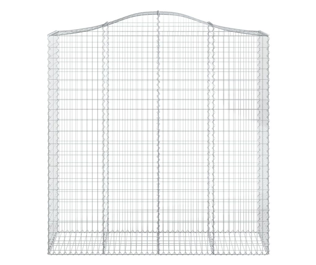 Извити Габиони, 7 бр. 200x50x200/220 см, Поцинковано Желязо - 4