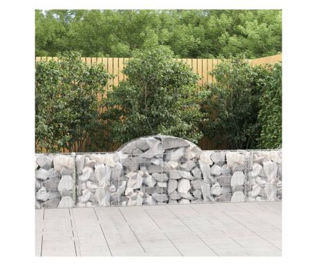 ves gabionkosarak, 13 db, 200x30x60/80 cm, horganyzott acl