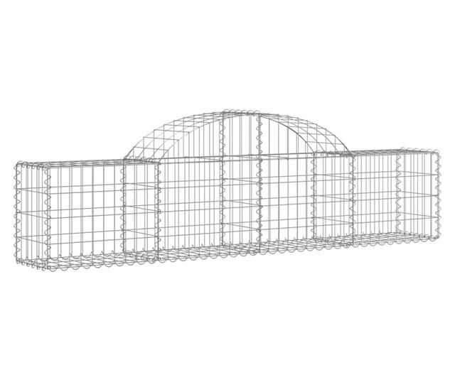 Извити Габиони 14 бр., 200x30x40/60 см, Поцинковано Желязо