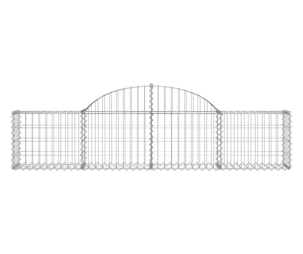 Coșuri gabion arcuite 14 buc, 200x30x40/60 cm, fier galvanizat - 4