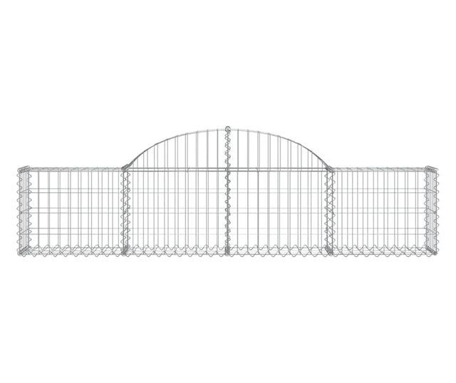 Извити Габиони 14 бр., 200x30x40/60 см, Поцинковано Желязо