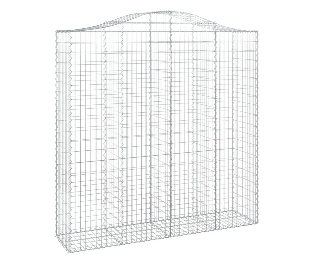 Извити Габиони, 7 бр. 200x50x200/220 см, Поцинковано Желязо - 3