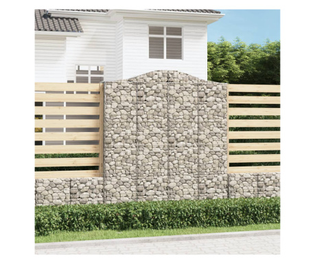 Coș gabion arcuit, 200x50x220/240 cm, fier galvanizat