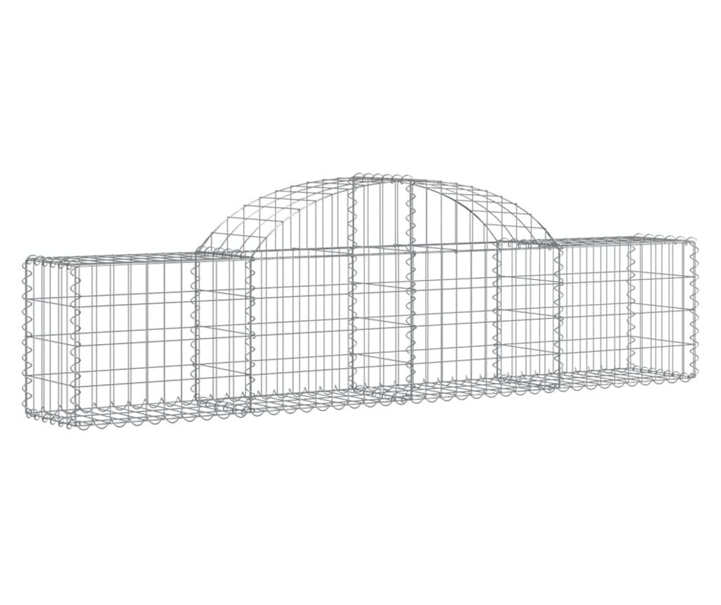 Габионни кошници извити 11 бр., 200x30x40/60 см, поцинковано желязо - 3