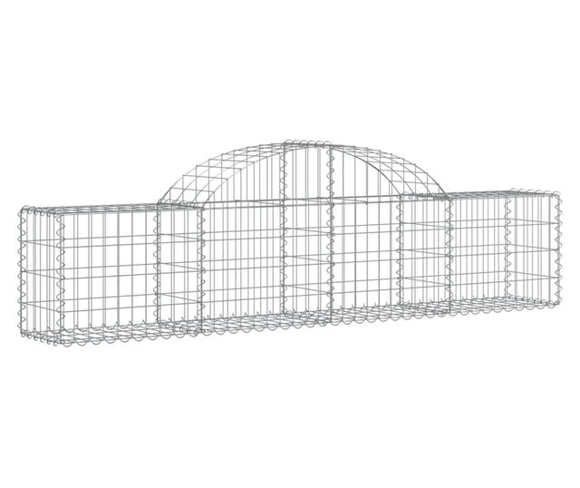 Извити Габиони 15 бр., 200x30x40/60 см, Поцинковано Желязо