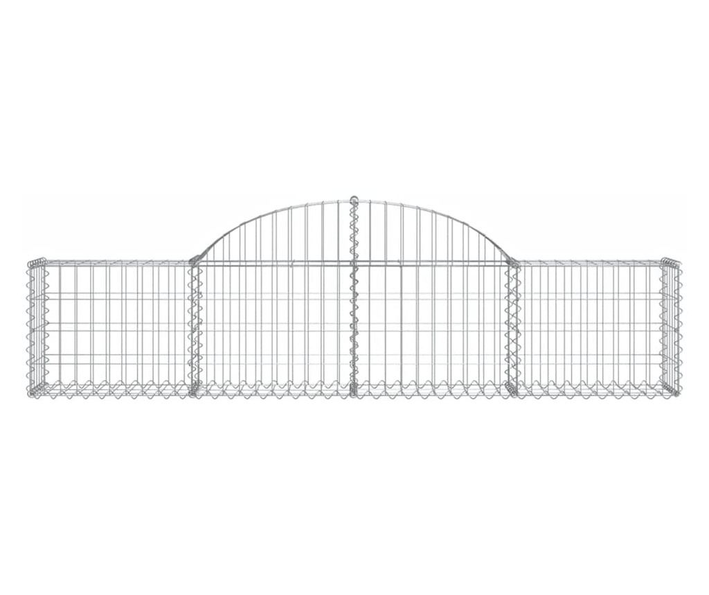Габионни кошници извити 11 бр., 200x30x40/60 см, поцинковано желязо - 4