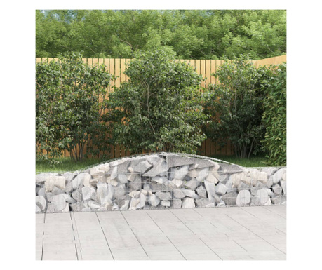 Coșuri gabion arcuite 3 buc, 400x30x40/60 cm, fier galvanizat