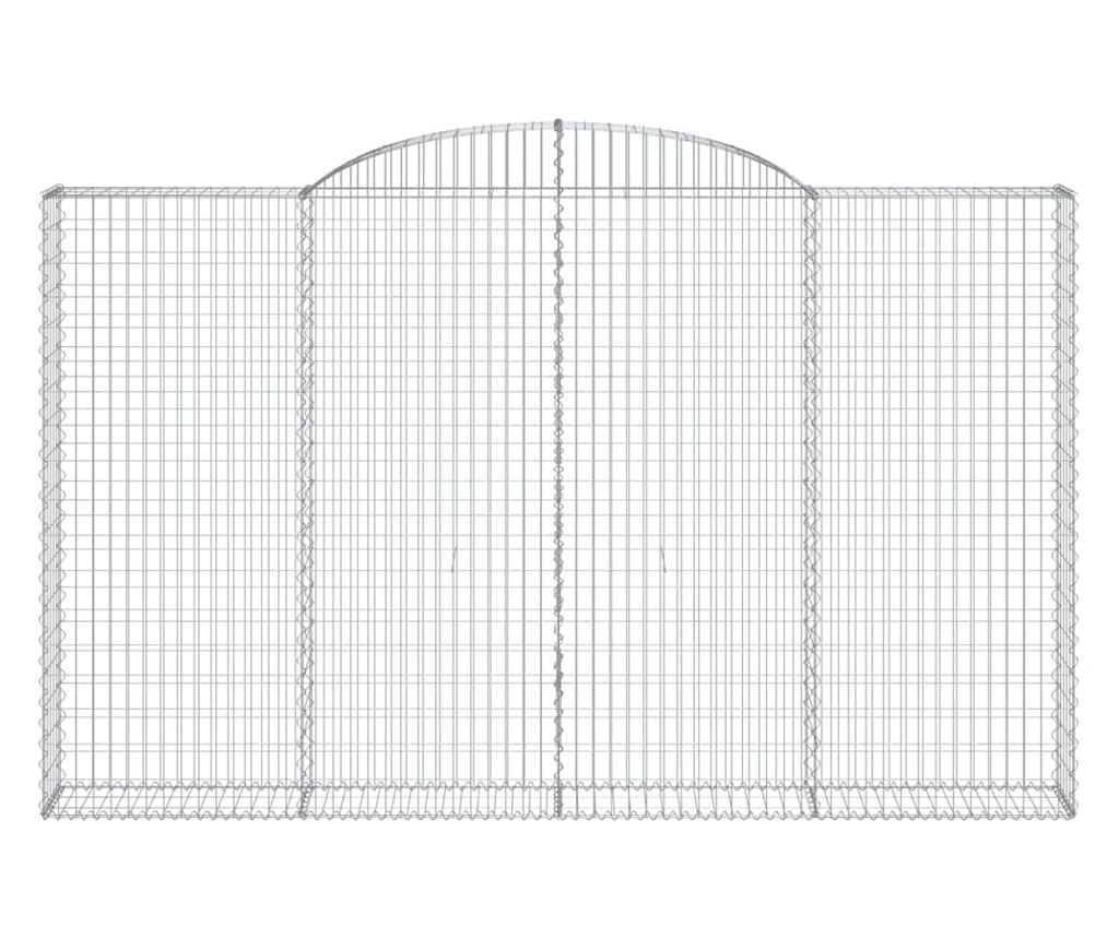 Габионни кошове извити 4 бр., 300x30x180/200 см, поцинкована стомана - 4