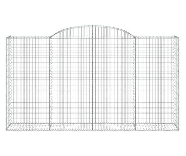 Извити Габиони 12 бр., 300x50x160/180 см, Поцинковано Желязо