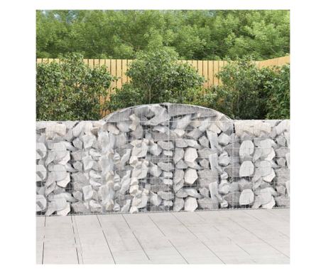 ves gabionkosarak, 2 db, 300x30x100/120 cm, horganyzott vas