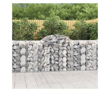 Coșuri gabion arcuite 10 buc, 200x50x100/120cm, fier galvanizat