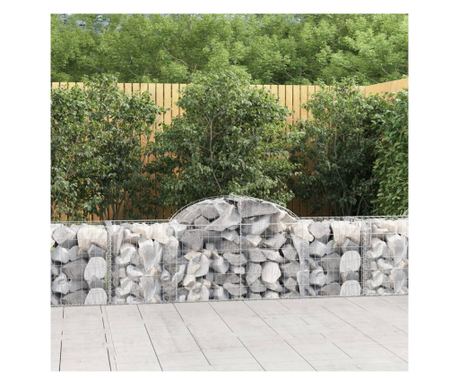 Coșuri gabion arcuite 6 buc, 200x50x60/80 cm, fier galvanizat