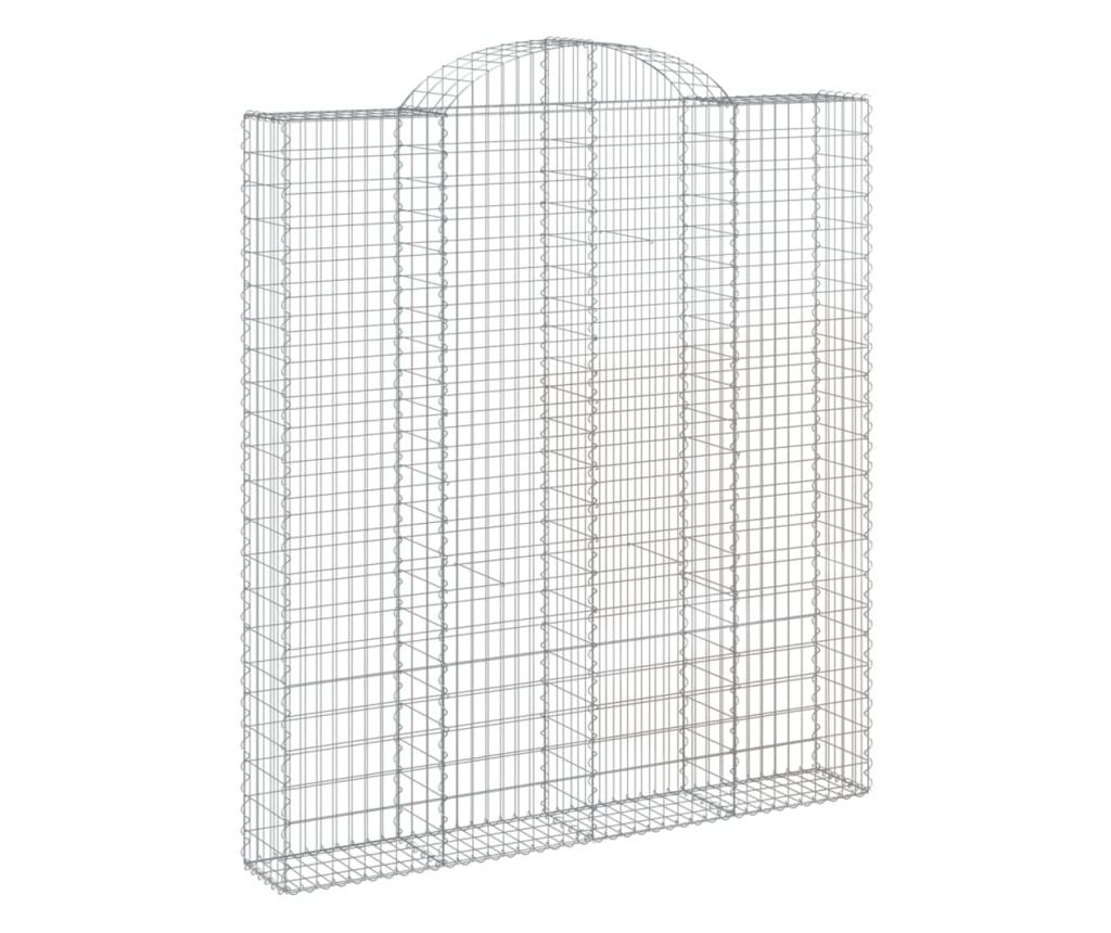 Klenuté gabionové koše 6 ks 200x30x220/240cm pozinkované železo - 3