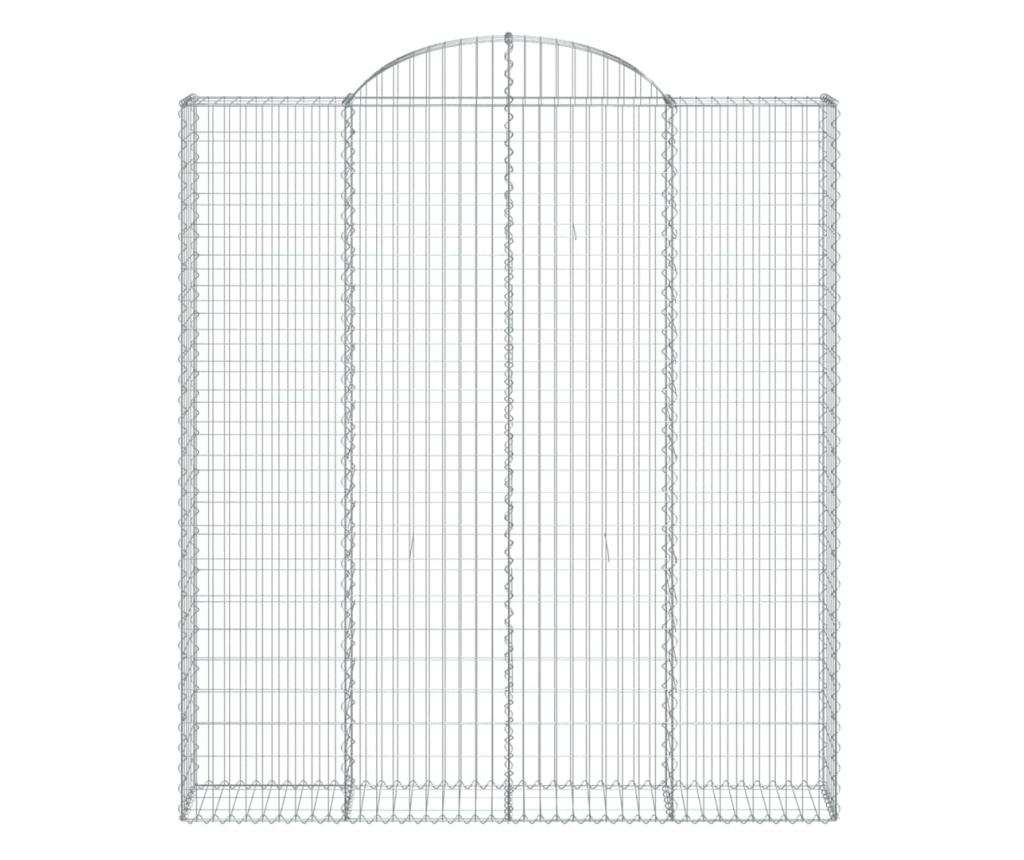 Klenuté gabionové koše 6 ks 200x30x220/240cm pozinkované železo - 4