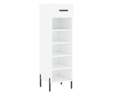 vidaXL Pantofar, alb, 30x35x105 cm, lemn compozit