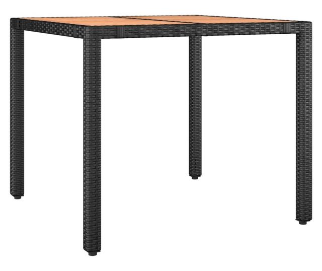 3 rszes fekete polyrattan kerti btor szett prnkkal