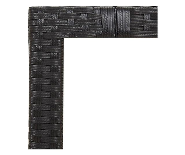 3 rszes fekete polyrattan kerti btor szett prnkkal