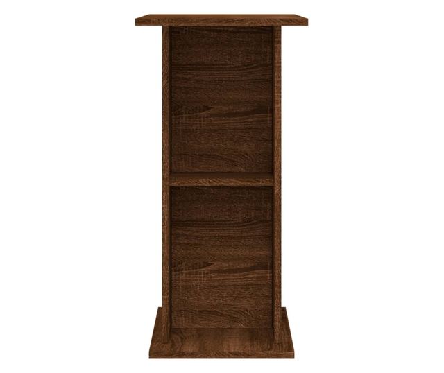Поставка за аквариум, дъб, кафяв, 60,5x36x72,5 см, обработено дърво