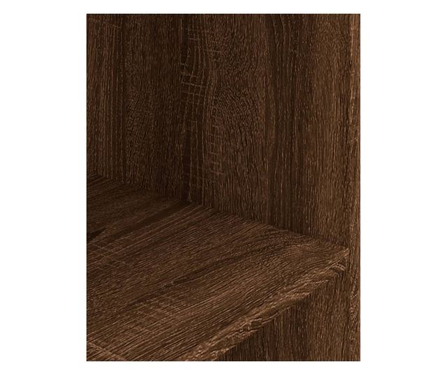Поставка за аквариум, дъб, кафяв, 60,5x36x72,5 см, обработено дърво